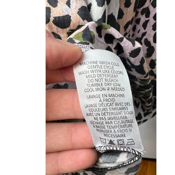 Veronica Beard Marieta Leopard Swim Cover-Up Mini Dress Printed Pintuck Sz. S - Picture 8 of 8